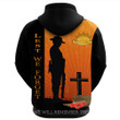 Rugbylife Clothing - Anzac Day Lest We Forget Soldier Standing Guard Hoodie