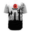 Rugbylife Clothing - New Zealand Anzac Lest We Forget Remebrance Day White Baseball Jersey