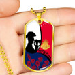 Rugbylife Dog Tag - Australia Anzac Day Soldier Blowing Trumpet A35