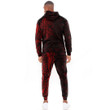RugbyLife Clothing - (Custom) Polynesian Tattoo Style Horse - Red Version Hoodie and Joggers Pant A7