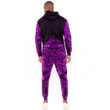 RugbyLife Clothing - Polynesian Tattoo Style Flower - Pink Version Hoodie and Joggers Pant A7