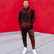 RugbyLife Clothing - (Custom) Polynesian Tattoo Style Butterfly Special Version - Red Version Hoodie and Joggers Pant A7 | RugbyLife