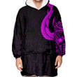RugbyLife Clothing - Polynesian Tattoo Style Hook - Pink Version Snug Hoodie A7