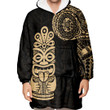 RugbyLife Clothing - Polynesian Tattoo Style Tiki - Gold Version Snug Hoodie A7