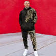 RugbyLife Clothing - Polynesian Tattoo Style Tatau - Gold Version Hoodie and Joggers Pant A7 | RugbyLife