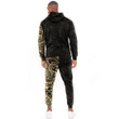 RugbyLife Clothing - (Custom) Lizard Gecko Maori Polynesian Style Tattoo - Gold Version Hoodie and Joggers Pant A7