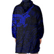 RugbyLife Clothing - Polynesian Tattoo Style Crow - Blue Version Snug Hoodie A7