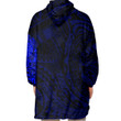 RugbyLife Clothing - Polynesian Tattoo Style - Blue Version Snug Hoodie A7