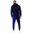 RugbyLife Clothing - Polynesian Tattoo Style Melanesian Style Aboriginal Tattoo - Blue Version Hoodie and Joggers Pant A7