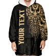 RugbyLife Clothing - (Custom) Polynesian Tattoo Style Mask Native - Gold Version Snug Hoodie A7