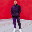 RugbyLife Clothing - (Custom) Polynesian Tattoo Style - Purple Version Hoodie and Joggers Pant A7 | RugbyLife