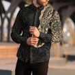 RugbyLife Clothing - Polynesian Tattoo Style Tatau - Gold Version Long Sleeve Button Shirt A7