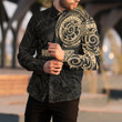 RugbyLife Clothing - (Custom) Special Polynesian Tattoo Style - Gold Version Long Sleeve Button Shirt A7
