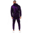 RugbyLife Clothing - Polynesian Tattoo Style Octopus Tattoo - Purple Version Hoodie and Joggers Pant A7