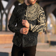RugbyLife Clothing - (Custom) Polynesian Tattoo Style - Gold Version Long Sleeve Button Shirt A7