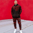 RugbyLife Clothing - Polynesian Tattoo Style Tattoo - Red Version Hoodie and Joggers Pant A7 | RugbyLife