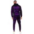 RugbyLife Clothing - Polynesian Tattoo Style Tiki - Purple Version Hoodie and Joggers Pant A7