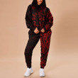 RugbyLife Clothing - Polynesian Tattoo Style - Red Version Hoodie and Joggers Pant A7