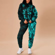 RugbyLife Clothing - Polynesian Tattoo Style - Cyan Version Hoodie and Joggers Pant A7