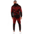 RugbyLife Clothing - Polynesian Tattoo Style Butterfly - Red Version Hoodie and Joggers Pant A7