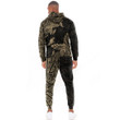 RugbyLife Clothing - Polynesian Tattoo Style Butterfly Special Version - Gold Version Hoodie and Joggers Pant A7