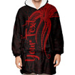 RugbyLife Clothing - Polynesian Tattoo Style Octopus Tattoo - Red Version Snug Hoodie A7