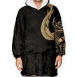 RugbyLife Clothing - Polynesian Tattoo Style Hook - Gold Version Snug Hoodie A7