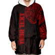 RugbyLife Clothing - (Custom) Polynesian Tattoo Style Snake - Red Version Snug Hoodie A7