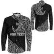 RugbyLife Clothing - (Custom) Polynesian Tattoo Style Surfing Long Sleeve Button Shirt A7 | RugbyLife