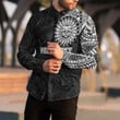 RugbyLife Clothing - (Custom) Polynesian Sun Tattoo Style Long Sleeve Button Shirt A7