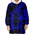 RugbyLife Clothing - (Custom) Polynesian Tattoo Style - Blue Version Snug Hoodie A7
