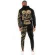 RugbyLife Clothing - Polynesian Tattoo Style Tiki - Gold Version Hoodie and Joggers Pant A7