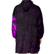 RugbyLife Clothing - (Custom) Polynesian Tattoo Style Snake - Pink Version Snug Hoodie A7