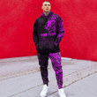 RugbyLife Clothing - Polynesian Tattoo Style Tribal Lion - Pink Version Hoodie and Joggers Pant A7 | RugbyLife