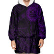 RugbyLife Clothing - Polynesian Tattoo Style Sun - Purple Version Snug Hoodie A7