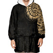 RugbyLife Clothing - Polynesian Tattoo Style - Gold Version Snug Hoodie A7