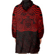 RugbyLife Clothing - (Custom) Polynesian Tattoo Style Maori Traditional Mask - Red Version Snug Hoodie A7