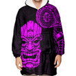 RugbyLife Clothing - Polynesian Tattoo Style Tiki - Pink Version Snug Hoodie A7