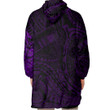 RugbyLife Clothing - Kite Surfer Maori Tattoo With Sun And Waves - Purple Version Snug Hoodie A7