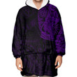 RugbyLife Clothing - Kite Surfer Maori Tattoo With Sun And Waves - Purple Version Snug Hoodie A7