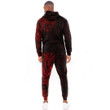 RugbyLife Clothing - (Custom) Polynesian Tattoo Style - Red Version Hoodie and Joggers Pant A7
