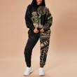 RugbyLife Clothing - Polynesian Tattoo Style Tattoo - Gold Version Hoodie and Joggers Pant A7