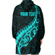 RugbyLife Clothing - (Custom) New Zealand Aotearoa Maori Fern - Cyan Version Snug Hoodie A7