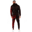 RugbyLife Clothing - Polynesian Tattoo Style Snake - Red Version Hoodie and Joggers Pant A7