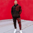 RugbyLife Clothing - Polynesian Tattoo Style Snake - Red Version Hoodie and Joggers Pant A7 | RugbyLife