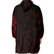 RugbyLife Clothing - Polynesian Tattoo Style Tiki - Red Version Snug Hoodie A7