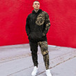 RugbyLife Clothing - Polynesian Tattoo Style Tattoo - Gold Version Hoodie and Joggers Pant A7 | RugbyLife
