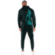 RugbyLife Clothing - New Zealand Aotearoa Maori Silver Fern - Cyan Version Hoodie and Joggers Pant A7