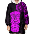 RugbyLife Clothing - Polynesian Tattoo Style Tiki - Pink Version Snug Hoodie A7
