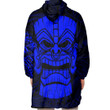 RugbyLife Clothing - Polynesian Tattoo Style Tiki - Blue Version Snug Hoodie A7